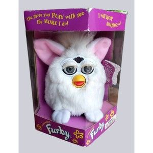 Vintage 1998 Tiger Electronics FURBY Model 70-800 White W/ Pink Ears Brand New
